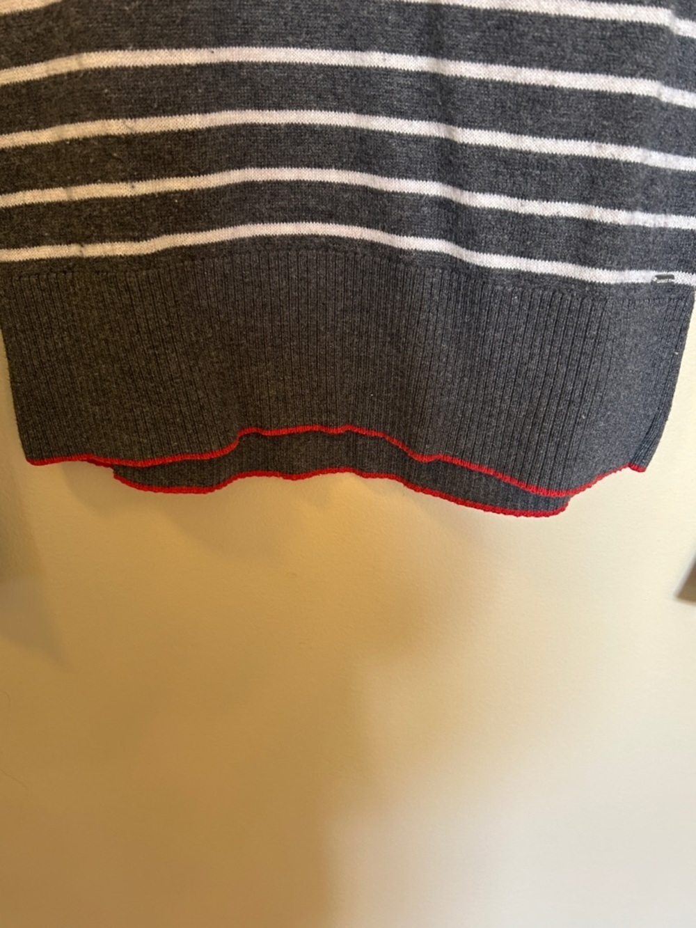 Garage Red and Gray Striped Crewneck Sweater - Picture 5 of 5